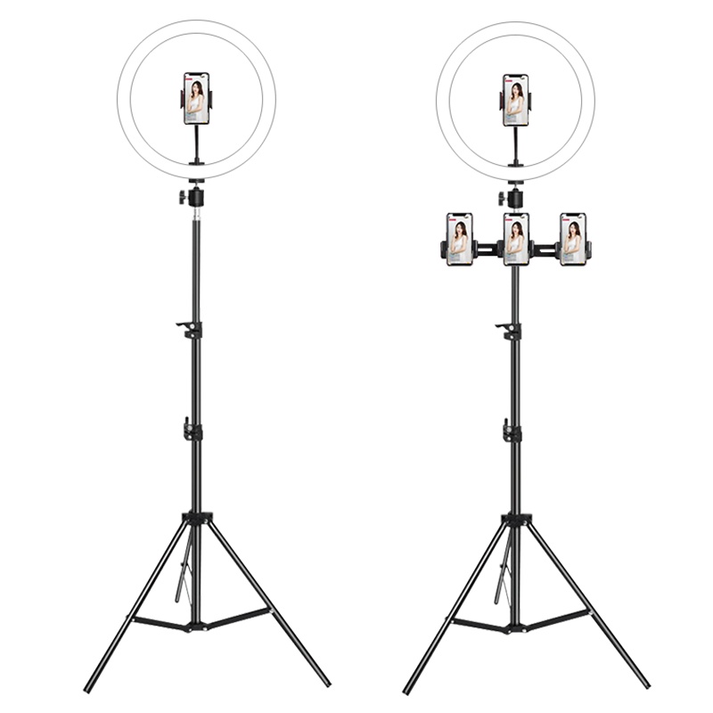 ZNNCO 手机直播支架补光灯主播美颜灯落地三脚架网红直播抖音快手网课考研复试拍摄录制设备自拍杆神器[单机位]蓝牙遥控