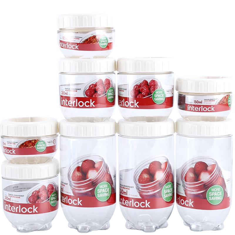 乐扣乐扣(lock&lock) 新概念储物罐九件套 收纳罐 保鲜罐 INL201S003-CHS