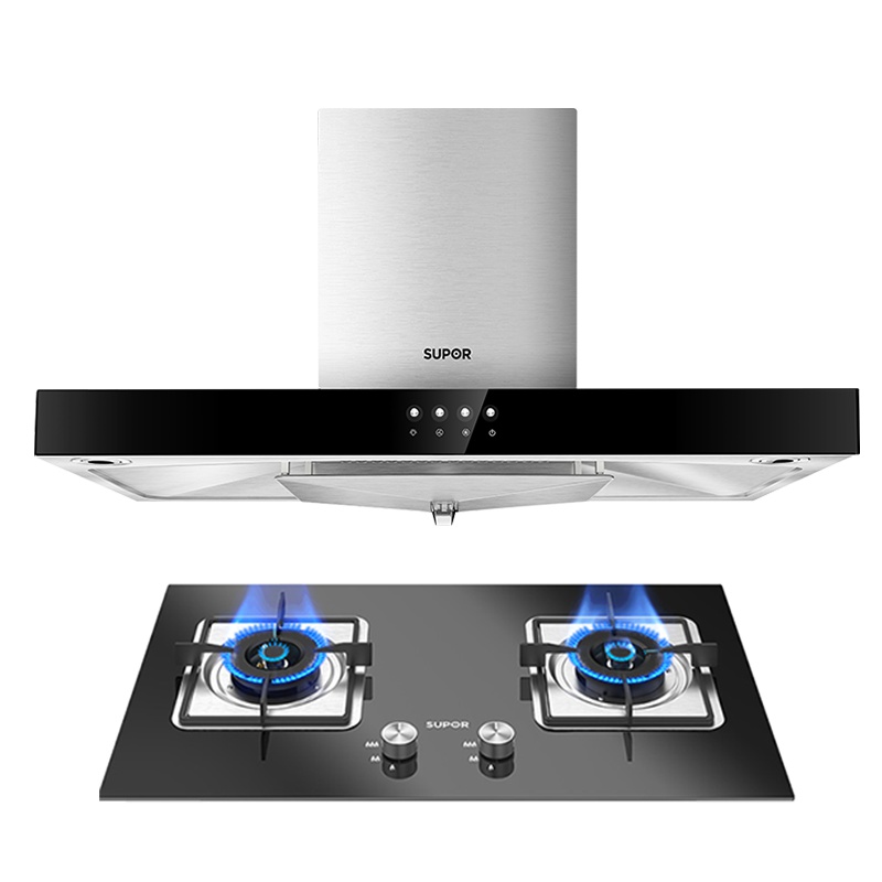 苏泊尔(SUPOR)DL1+P10欧式烟灶套装套餐吸油烟机燃气灶套装抽油烟机套餐(天然气)
