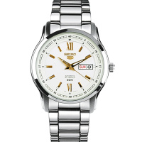 精工(SEIKO)手表 SEIKO5号系列 商务休闲背透运动自动上链 机械男表 SNKP15K1