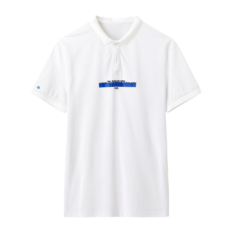 马克华菲夏新款字母印花短袖男士polo衫