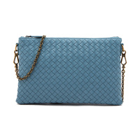 BOTTEGA VENETA 宝缇嘉 BV 女士经典编织链条单肩包斜挎包海星蓝色