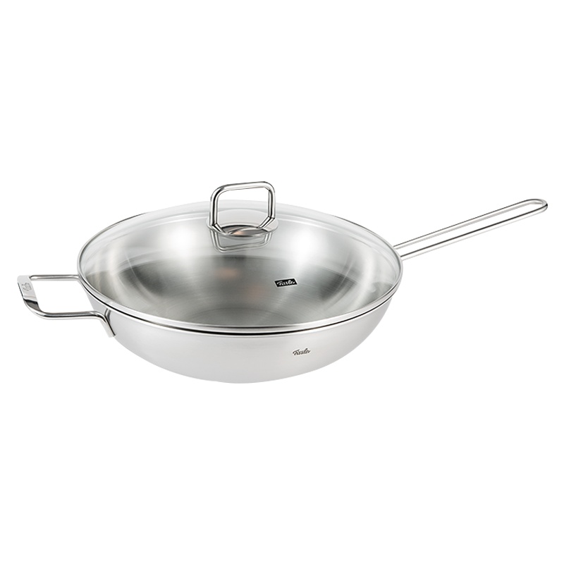 德国菲仕乐/Fissler 露希普乐32cm 不锈钢单柄中式炒锅 不锈钢炒锅炒菜锅 高品质不锈电炉电陶炉电磁炉燃气灶通用