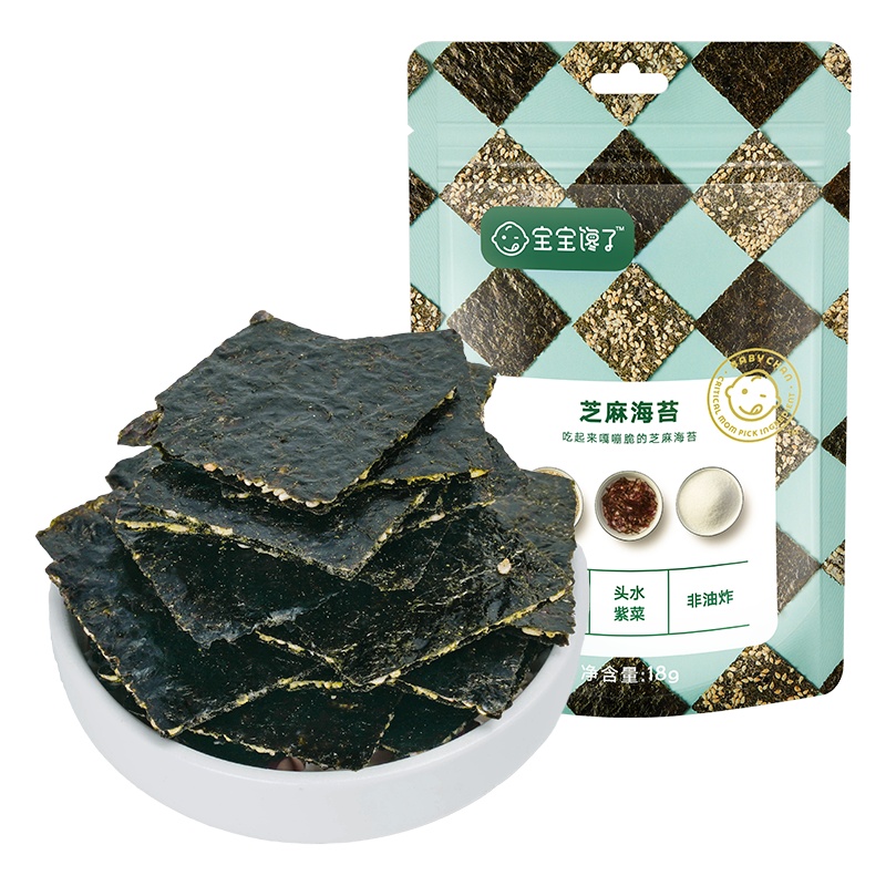 宝宝馋了 [预售付尾款]儿童孕妇零食海苔碎芝麻夹心脆六包装