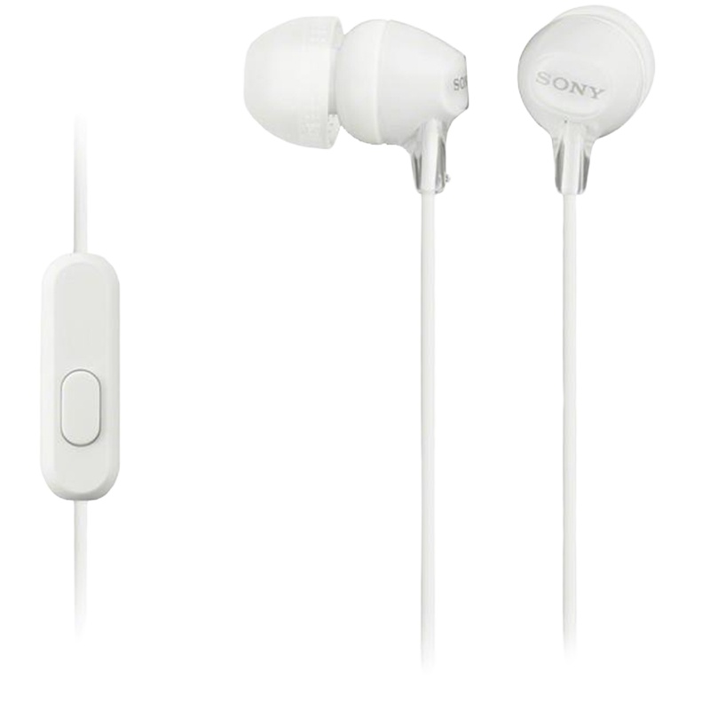 索尼(SONY)MDR-EX15AP入耳式立体声耳机线控通话切歌电脑平板MP3手机通用L型插头有线耳机 EX15AP