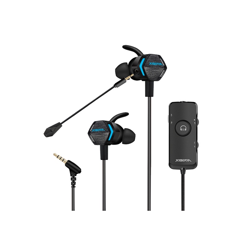 西伯利亚 MG-2 耳机入耳式游戏耳麦震动版 电脑手机音乐游戏耳塞带麦 吃鸡耳机 黑色