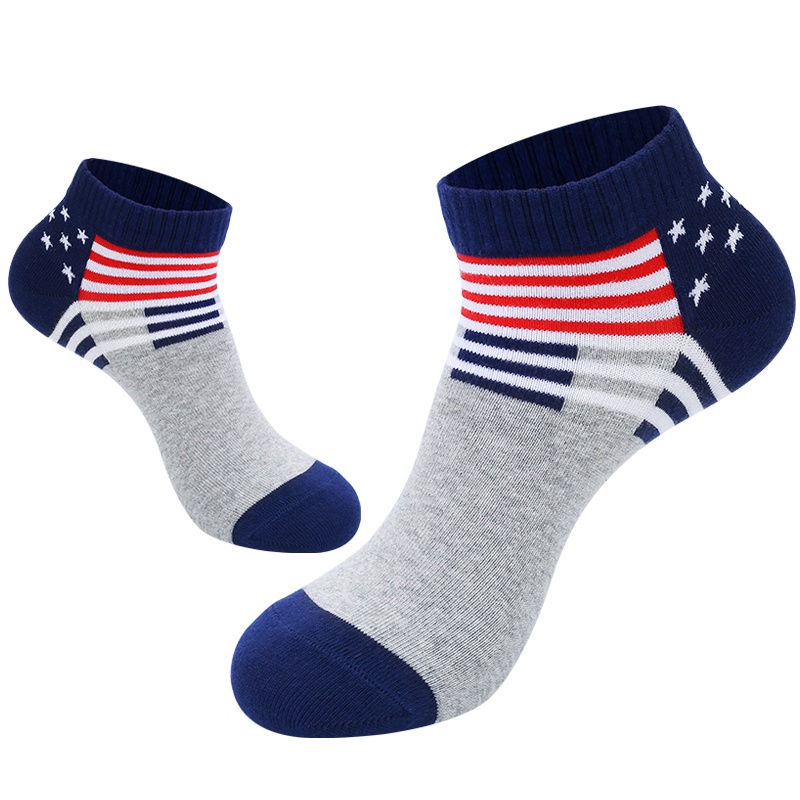 蓓乐妃袜子男棉袜短袜夏季吸汗透气薄款中腰青少年学生男童运动潮流中大童12-15岁夏天舒适耐穿耐磨时尚船袜矮腰土