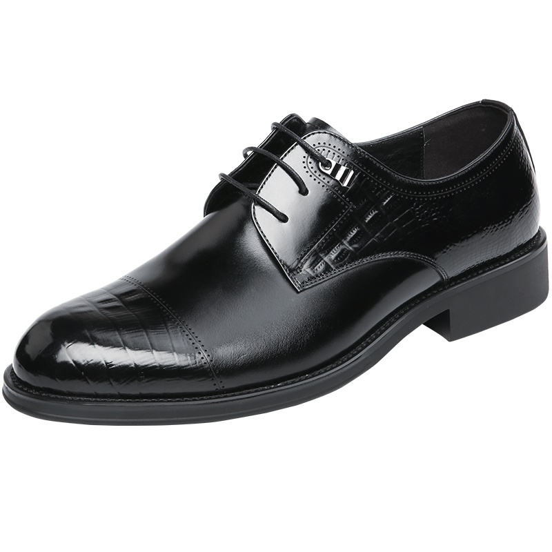 木林森男鞋春季新品商务正装皮鞋男真皮婚鞋男式英伦风鞋子潮87051016