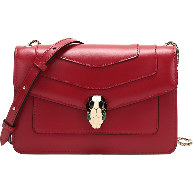 BVLGARI 宝格丽 女款SERPENTI FOREVER系列牛皮蛇头扣环单肩斜挎包 287020