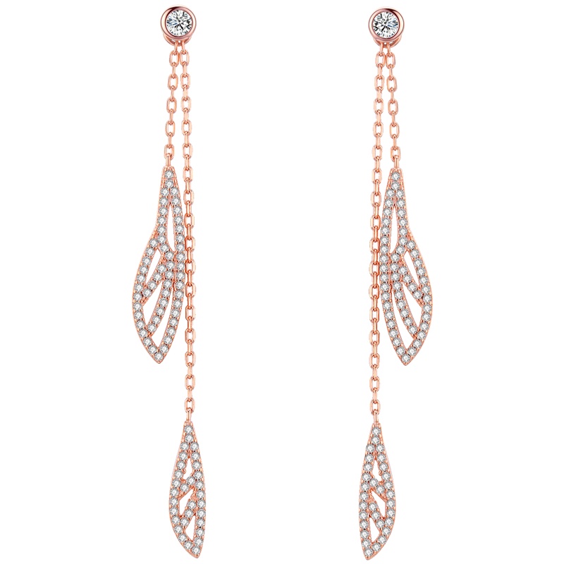 佰色传情BRIR纯银耳环韩国气质网红百搭耳钉流苏长款耳饰女