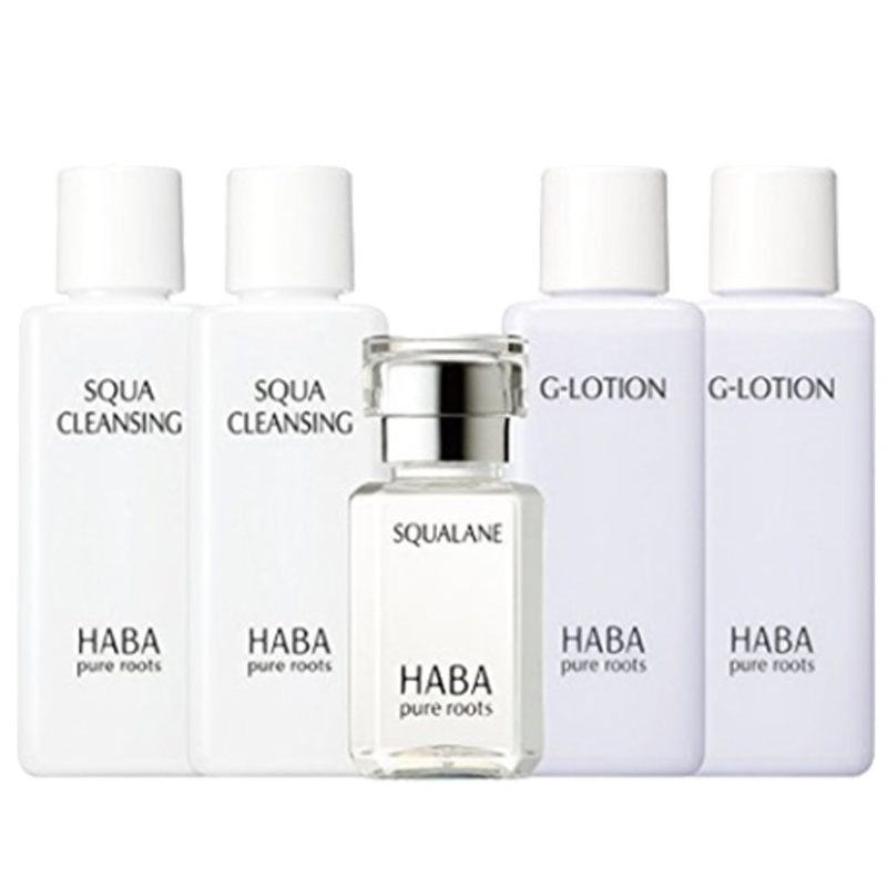 HABA哈芭旅行限定套装(卸妆20ml+G露20mlX2+鲨烷油15ml) 护肤礼盒 护肤套盒 日本原装进口