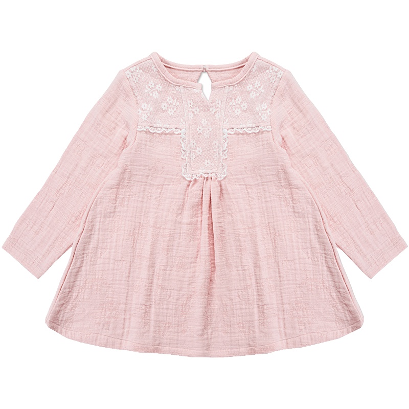 婴姿坊 女童连衣裙儿童小公主裙子新款春春秋女宝宝百搭长袖韩版裙子 1-8岁 80-140cm