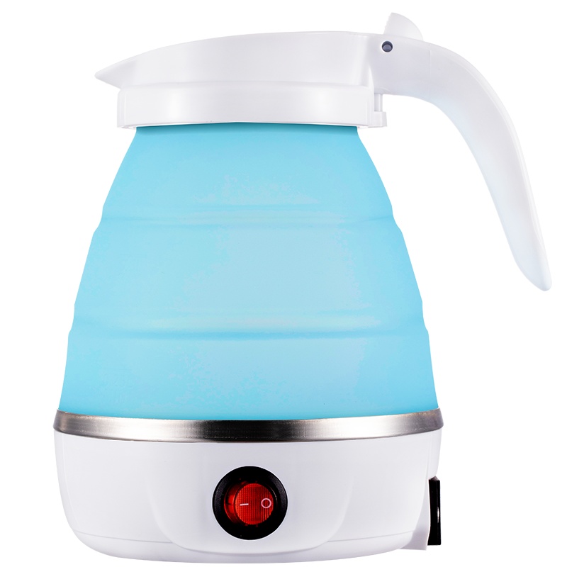 生活宝折叠电压烧水壶防干烧食品级硅胶 旅行便携电热水壶 0.6L