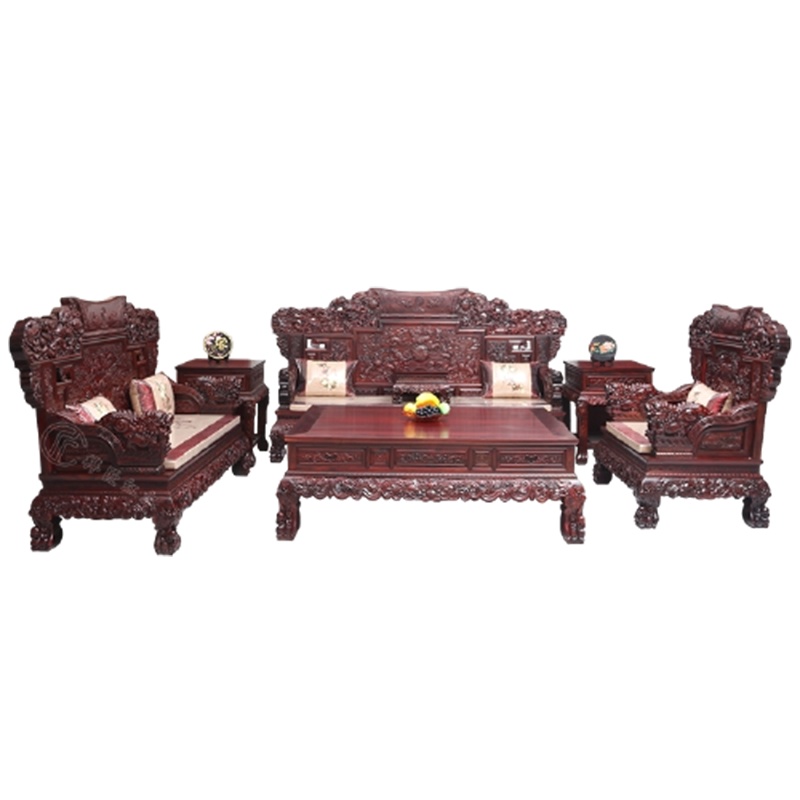 定制国标红木家具符象大印尼黑酸枝阔叶黄檀酸枝木客厅组合木质沙发