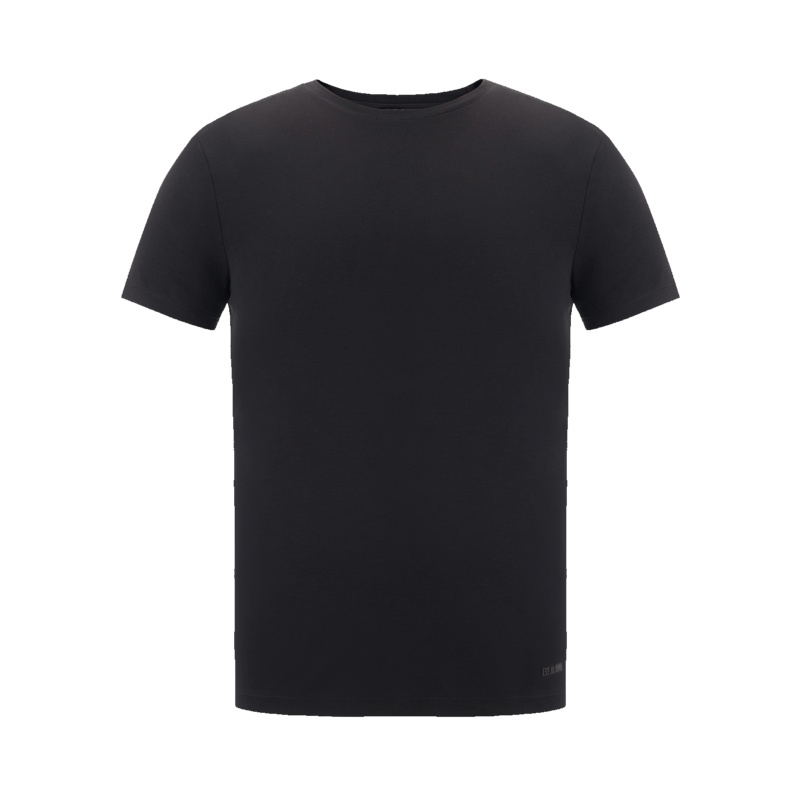 依文纯白纯黑T恤男 基础款圆领打底黑白短袖修身T恤EF580062