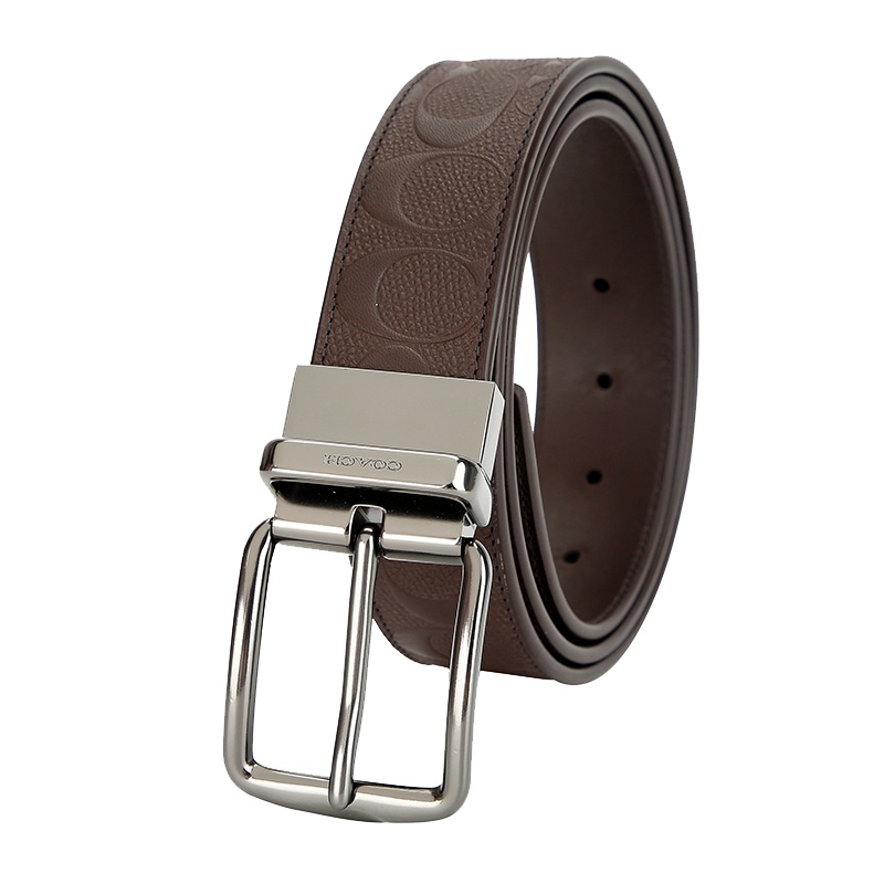 COACH 蔻驰 奢侈品 男士棕色皮质腰带皮带男