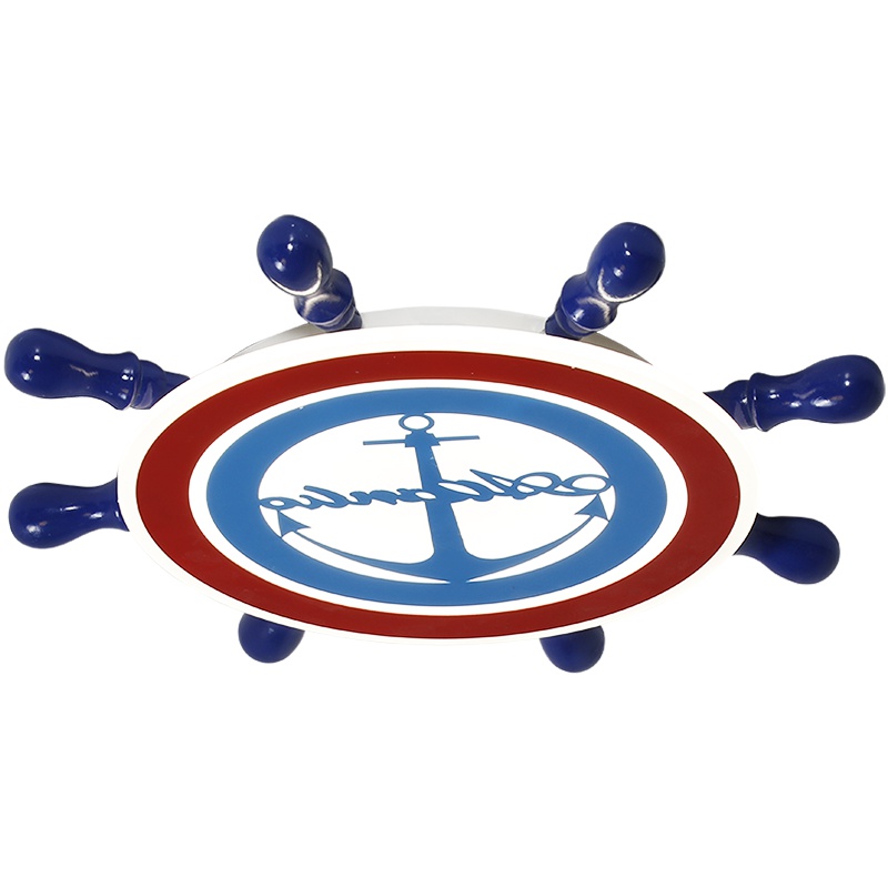 品拓PINTUO儿童房吸顶灯LED创意房间海盗船舵灯具男孩地中海风格卡通卧室灯家用个性餐厅灯饰