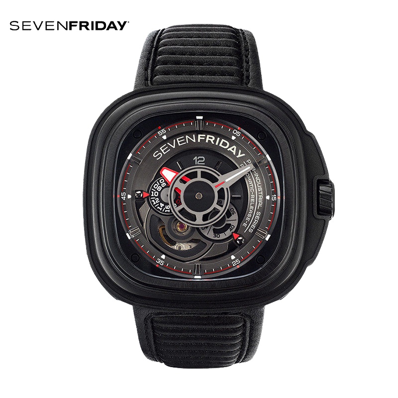 七个星期五(SEVENFRIDAY)正品瑞表7个七个星期五男士皮带机械手表P3B/01