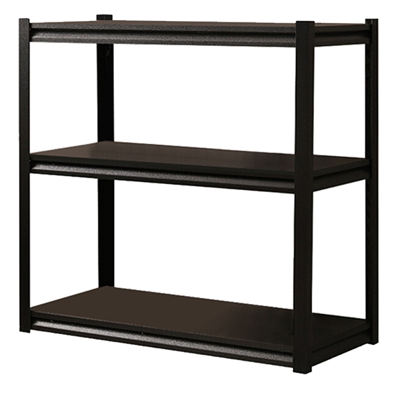 欧宝美货架超市展示架储物架家用厨房置物架铁架子黑色三层