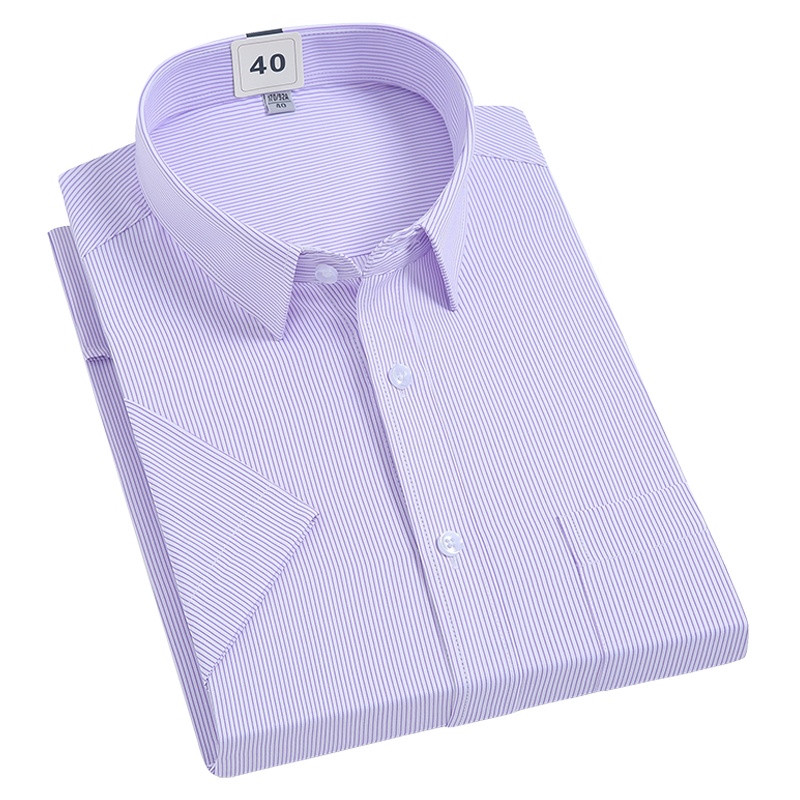 红豆相思鸟男装当季新品竖条纹百搭商务休闲男士短袖衬衫