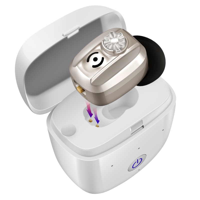 沐光 助听器老年人专用耳聋耳背无线隐形年轻人耳机入耳式中重度磁吸充电VHP-602 单机