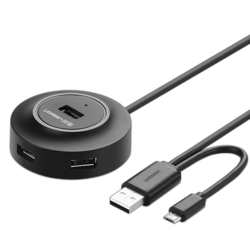 绿联USB2.0 4口分线器CR106 黑色 2米线(单位:个)