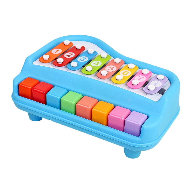 海之盈音乐大钢琴玩具 6-12个月可弹奏敲打玩具 儿童早教音乐玩具宝宝益智八键手敲琴 婴幼儿乐器八音琴 环保不用电池