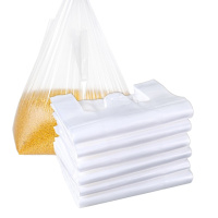 得力(deli)白色加厚手提式塑料袋 背心袋食品袋 35cm*50cm （200个）