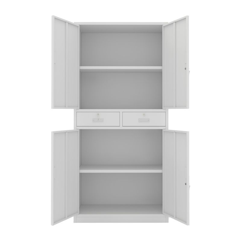 <万保>钢制文件柜 办公家具 铁皮文件柜 钢制办公柜 中二斗柜 铁皮资料文件柜 办公柜 档案柜