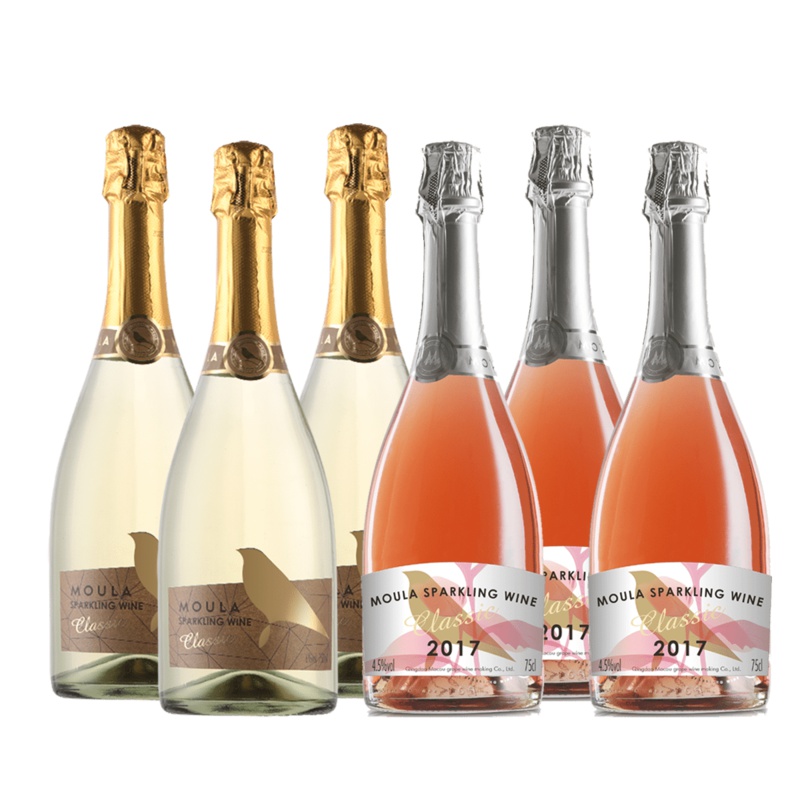 慕拉(MOULA)起泡酒 莫斯卡托气泡酒女士甜型冰酒白葡萄起泡酒6支整箱 750ML*6