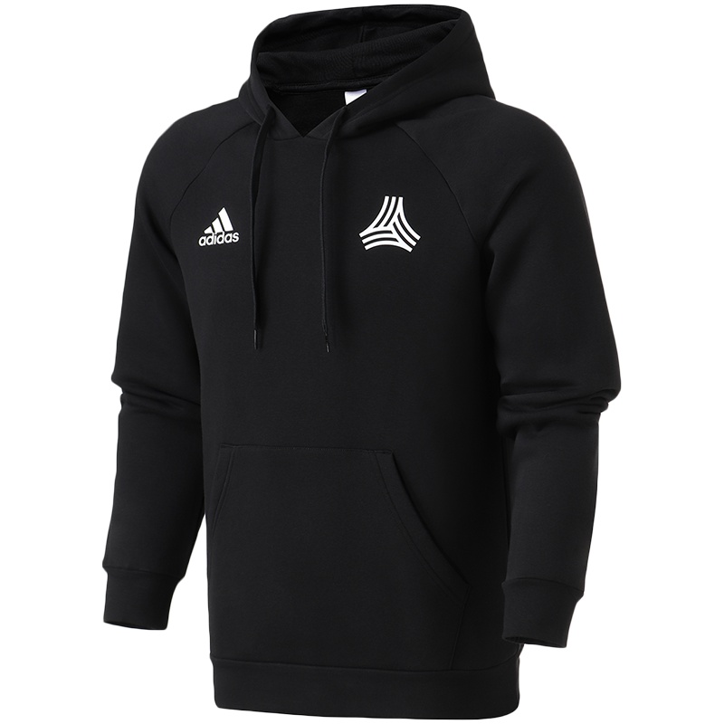 阿迪达斯加绒男服卫衣足球连帽套头休闲运动服DT9435