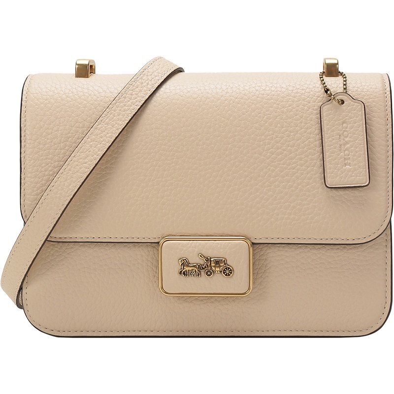 COACH 蔻驰 女士 专柜款ALIE系列鹅卵石纹皮革单肩斜挎包 3928