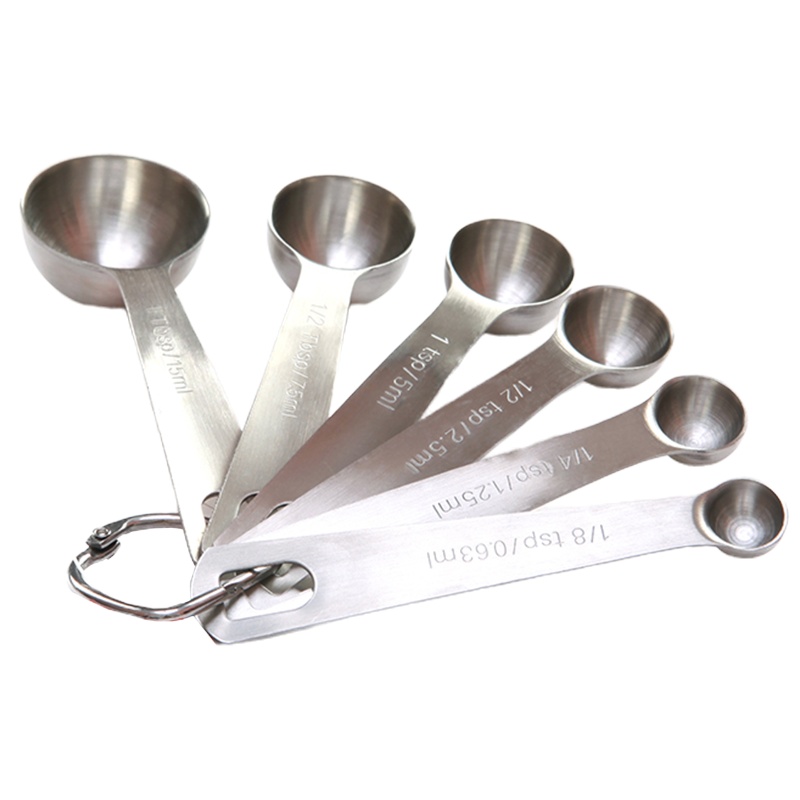 学厨 烘焙工具 6个刻度量勺量匙调理匙烘焙工具厨房配件304不锈钢厨房工具WK9268