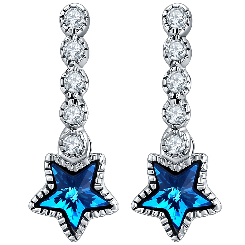 佰色传情925纯银简约耳环女2020新款潮耳钉耳饰精致小耳坠