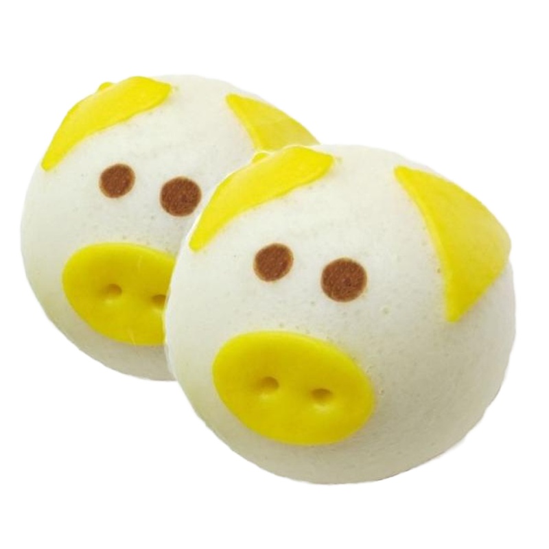 博多客 4包/48个 卡通包小猪猪包子豆沙包动物奶黄包儿童营养早餐馒头