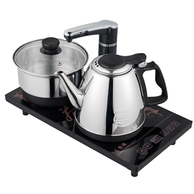 自动上水黄金蛋电热水壶套装家用抽水茶台烧水壶一体茶桌嵌入式泡茶专用 经典半自动[201款]水柱手动旋转