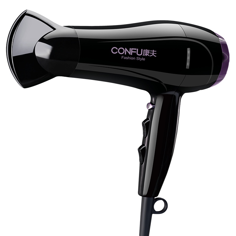 康夫(CONFU)电吹风 KF-3096家用吹风机发廊发型师专用大功率恒温护发6档吹风筒女黑色