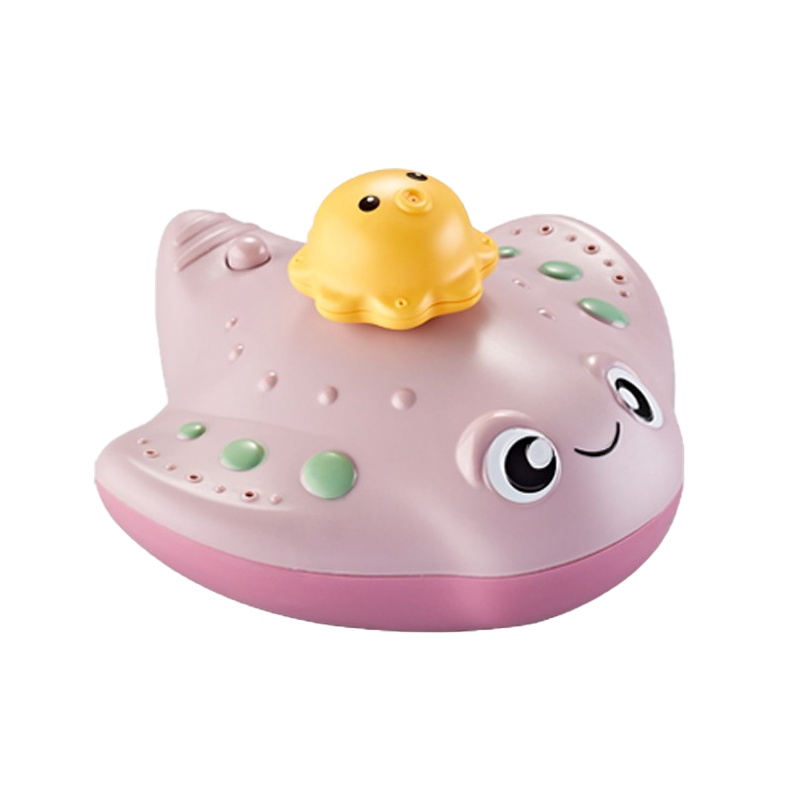麦巧适(MAQUCC) 儿童动力喷水室内洗澡玩具 可啃咬沐浴互动婴儿浴室戏水 电动喷水河豚鱼[湖绿色]