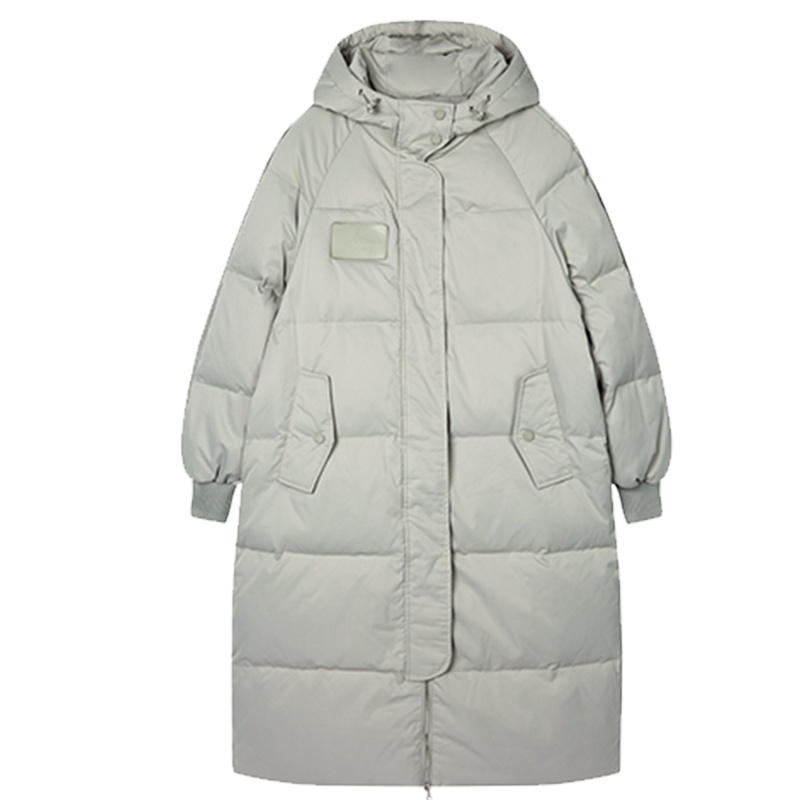 拉夏贝尔羽绒服外套女装2019冬季新款韩版中长款过膝面包服1T000669