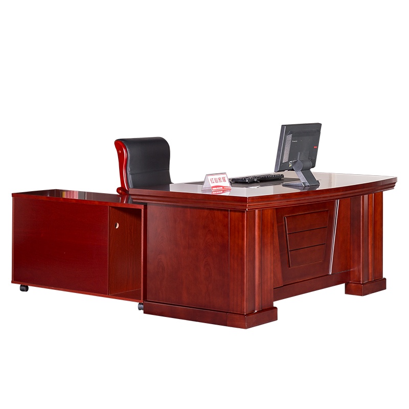 [红心家居]油漆桌办公桌现代中式老板办公桌班桌大班台