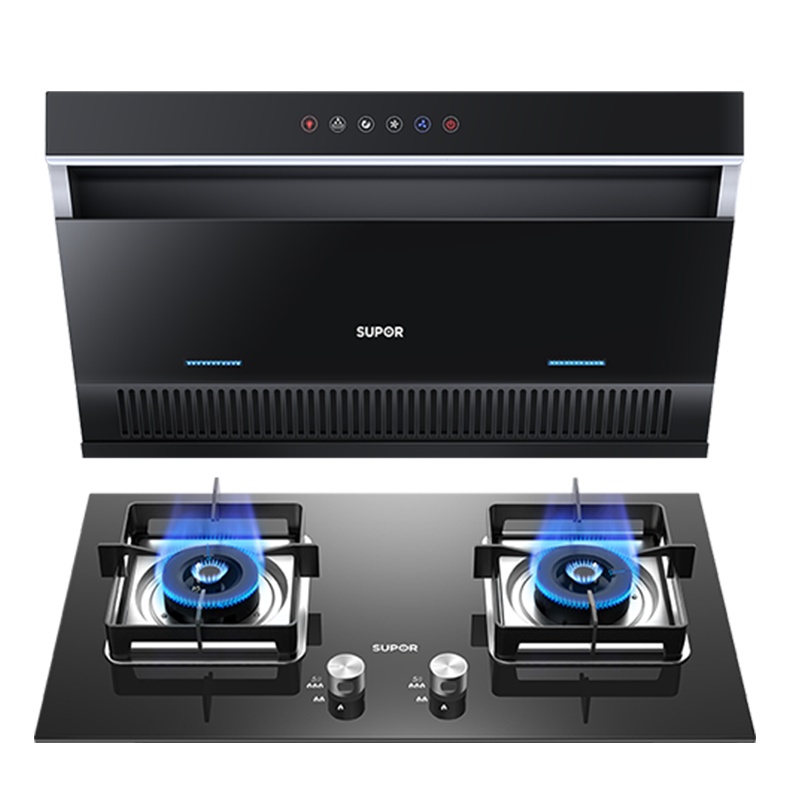 苏泊尔(SUPOR)DJ2C3+P10抽吸油烟机燃气灶烟灶套餐套装 触控式侧吸式吸油烟机灶具自动清洗18立方(液化气)