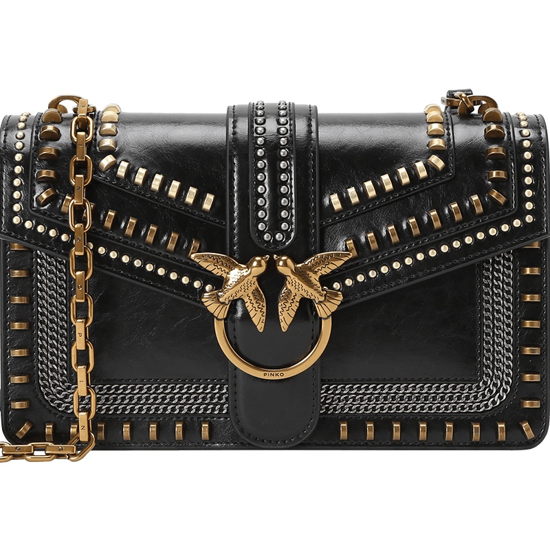 Pinko LOVE 铆钉款单肩包 1P21J7