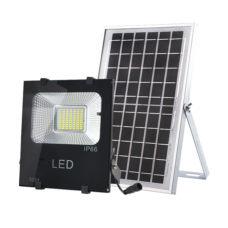 金亚发7050防水太阳能灯户外庭院灯50W超亮投光灯家用新农村室内外照明路灯