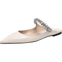 Jimmy Choo 周仰杰 女士漆皮平跟凉鞋 BING FLAT PAT 183