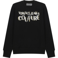 范思哲 VERSACE JEANS COUTURE 女士 棉质加绒款圆领长袖卫衣运动衫71HAIT02 CF00T