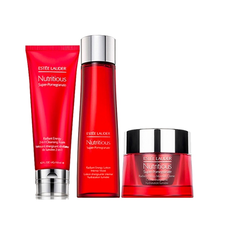 雅诗兰黛(Estee Lauder) 红石榴套装 面部护肤套装礼盒 水乳三件组合套装(洁面+精华水+面霜)