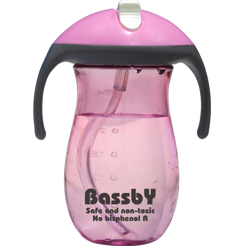 荷兰贝斯比宝宝tritan学饮杯儿童水杯带手柄婴儿防漏水杯宝宝吸管杯270,ml粉红色