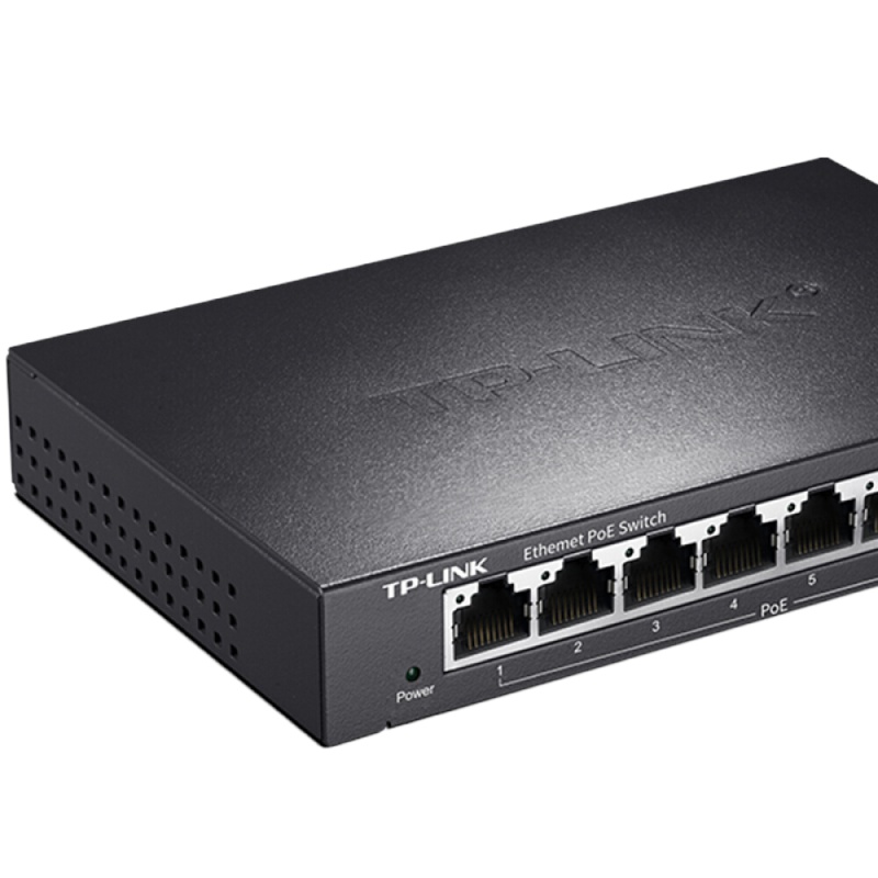 TP-LINK SF1009P 9口百兆8口POE非网管PoE 交换机