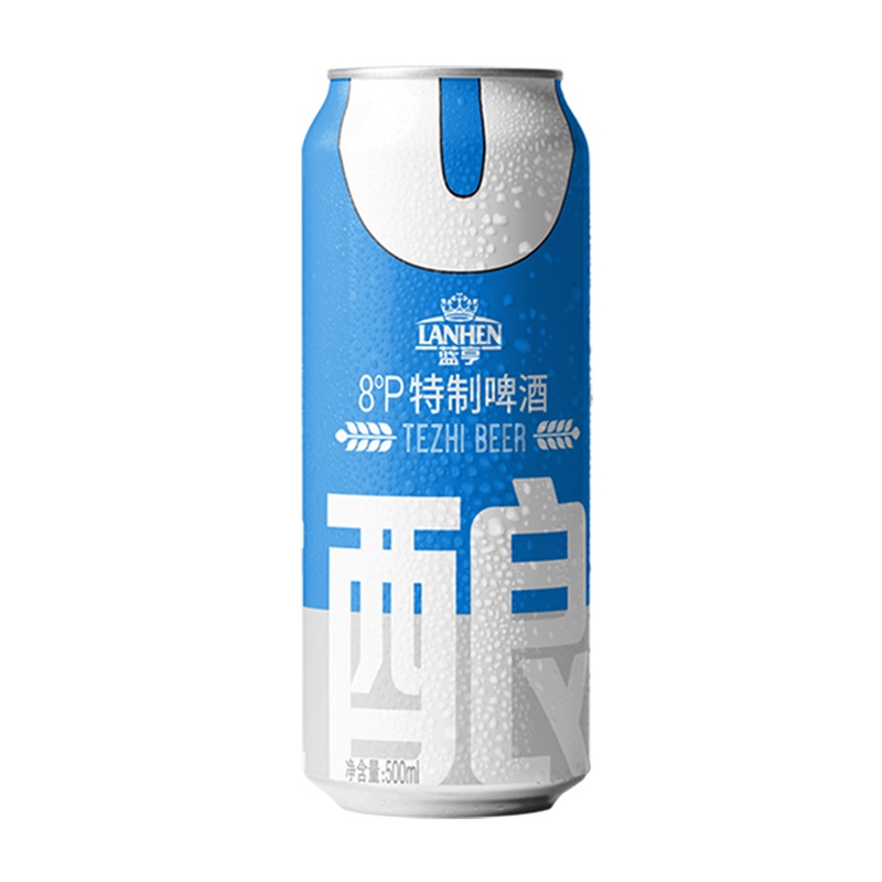 苏选 [苏宁自有品牌]8度清爽啤酒500ml*12瓶 整箱装 国产啤酒