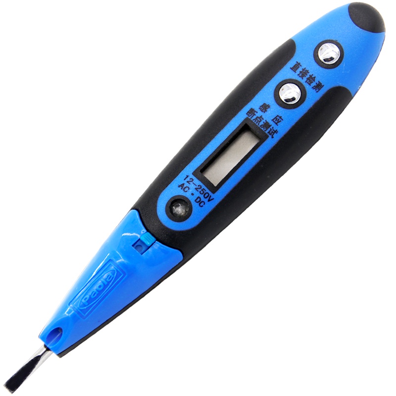 [苏宁自营]保拉(Paola) 多功能数显电笔测漏电 LED照明感应测电笔12V~220V试/验电工具1025